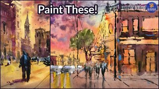 Live #3 - Live Demonstration - Street Scenes in Watercolour