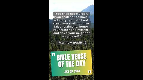 Bible Verse of the Day: July 28, 2024