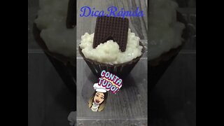 [INCRIVEL] Arroz doce no Copinho de Chocolate | TA VENDENDO MUITO | Dica Rápida da Mi - #SHORTS​