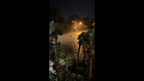 Storm surge on the southwest side of Key West Hurricane Ian