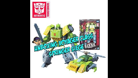 Transformers Voyager Class Springer Siege Hasbro/ Takara Tomy Unboxing