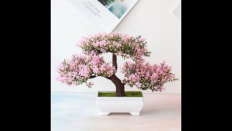 Artificial Plants Bonsai Small Tree Pot Fake Plant Flowers Potted Ornaments