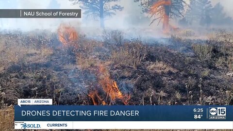 Drones detecting fire danger