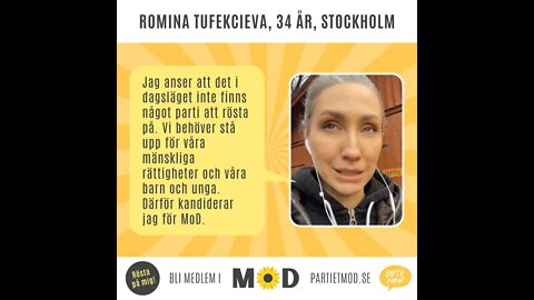 Romina Tufekcieva, 34 år, musikproducent student, Stockholm | MoDs Riksdagskandidater