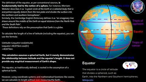 What is the definition of an equator?