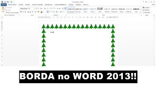 Como inserir borda no word 2013