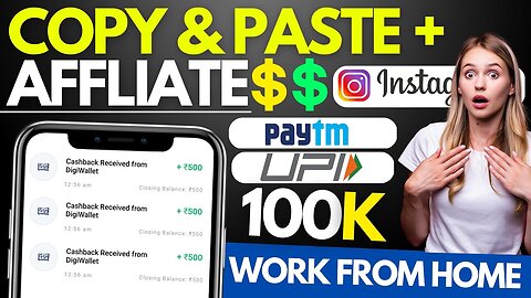 Copy Paste with Affiliate Marketing Daily Instant Payout Work Get Genuine Income Work