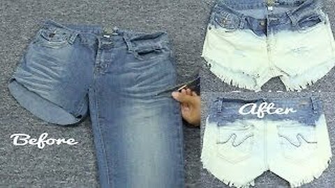 DIY Your Old Pants Into Shorts - Into Cool Bleached - fashion nice