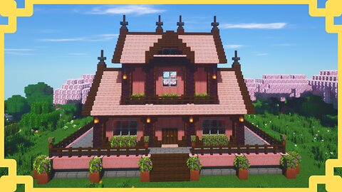 Minecraft | How to Build a Large Cherry Blossom Survival House