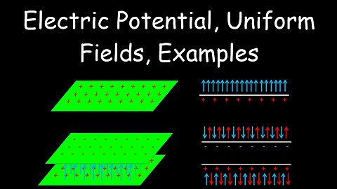 Electric Potential, Uniform Fields, Integration, Example - Physics