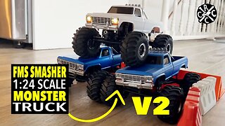 FMS Smasher V2 1:24 Monster Truck - Fun Indoor Basher and Racer