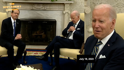 Biden mumbles and shows complete disrespect to the press: "Don't get hurt, ha-ha."