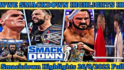 WWE Smackdown 26 August 2022 FullShow HD | WWE Smackdown Friday Night 26/8/2022 Highlights