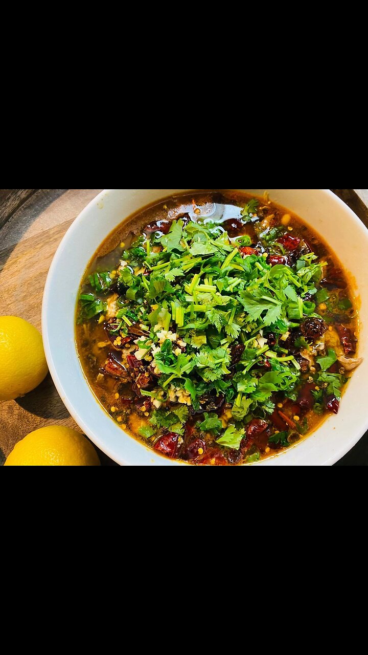 Szechuan Boiled Beef in Chili Broth 水煮牛肉