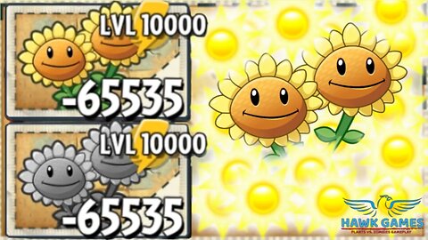 Plants vs Zombies 2 Twin Sunflower Upgraded to Level 10000 PvZ2 | @peacannon