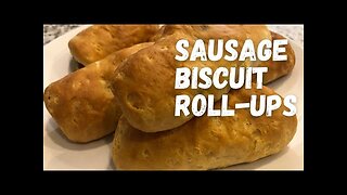 Sausage Biscuit Roll-Ups - Quick & Easy Breakfast Idea! cc by Foodamentary: Adventures in Food 🧇🌭