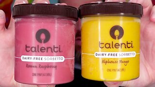 Talenti Sorbetto Roman Raspberry VS Alphonso Mango