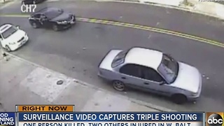 Police release surveillance video showing triple shooting in west Baltimore