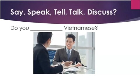 Test Your English: Say, Speak, Talk, Tell, Discuss