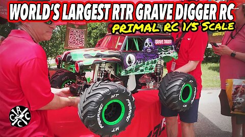 World's Largest RTR Grave Digger RC Unveiled By Primal RC At The Monster Jam World Finals. 1/5 Scale