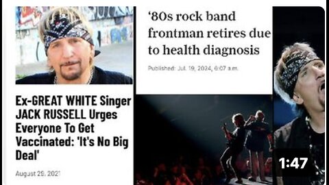 ROCK SINGER BITCHED ABOUT ANTIVAXXERS. NOW HE'S SIDELINED WITH VACCINE INJURIES!