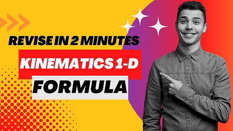 Important Kinematics 2-D formulas | JEE MAIN | Class 11