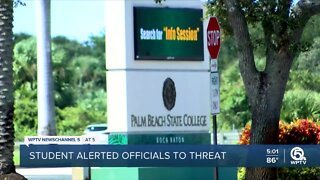 Palm Beach State College student alerted officials to mass shooting threats