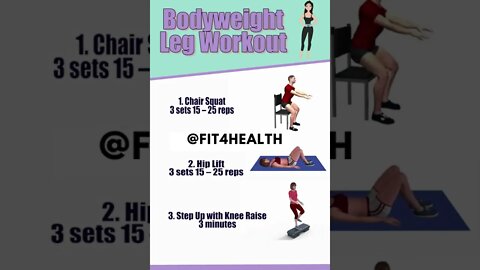 Home Easy Bodyweight Leg Workout | how to leg exercises at home #short