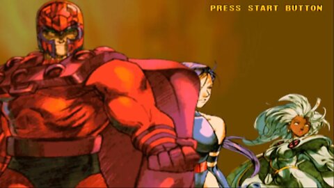 Marvel vs Capcom 2 Arcade Mode Gameplay Magneto, Psylocke, Storm