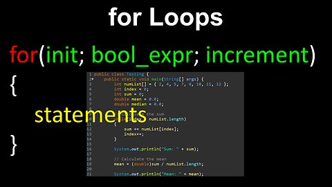for Loops, Equivalence to while Loops - AP Computer Science A