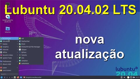 Lubuntu 20.04.2 LTS - atualização sabor oficial da Canonical (UBUNTU) - leve, enxuto e muito rápido