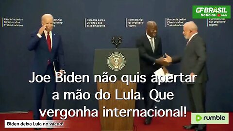 Presidente Joe Biden deixou o “Sheik” Lula no vácuo. Que vergonha internacional!