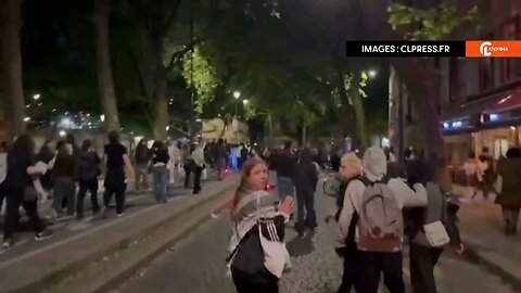 BREAKING: French police start using tear gas on protestors in Paris, France.