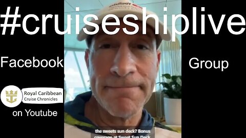 #cruiseshiplive vlog from Wonder of the Seas: CRUISESHIPLIVE on Facebook.