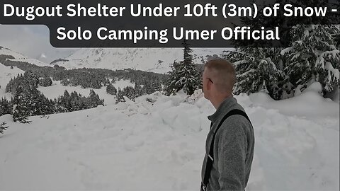 Dugout Shelter Under 10ft (3m) of Snow - Solo Camping in Snow Storm | Umer Official