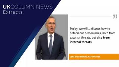 NATO Secretary-General Jens Stoltenberg: “War is Peace” - NWO Now See Their Own People As the Enemy!
