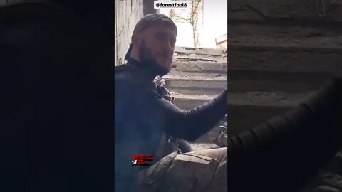 Azov fighter gives away his coordinates accidentally while having a cigarette break