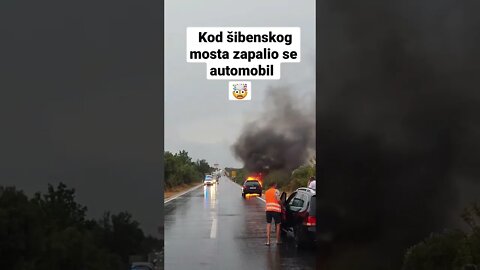 Kod šibenskog mosta zapalio se automobil