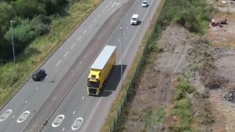 Volvo FH12 of DHL - Welsh Drones