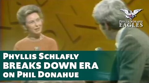 CLIP: Liberal Phil Donahue Loses It When Phyllis Schlafly Crushes ERA