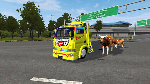 Bus Simulator Indonesia - Test Drive Mitsubishi Mini Truck - COW Delivery - Truck MOD Gameplay