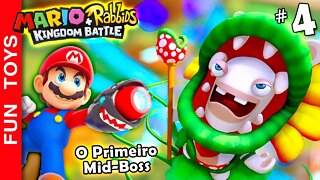 Mario + Rabbids Kingdom Battle #4 - Chegamos no PRIMEIRO Mid-BOSS e ainda encontramos o LUIGI!!!