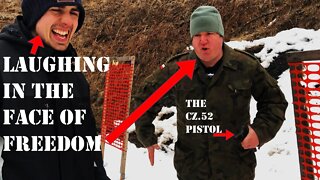 "New Guy" From Czechia Shooting a Czechoslovakian Cz.52 Pistol in 7.62x25mm.