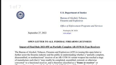 ATF “clarifies” their position on gun kits…