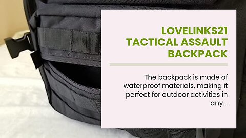 Lovelinks21 Tactical Assault Backpack Waterproof Motorcycle Backpack Bug Out Pack Rucksack for...