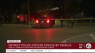 Detroit Police officer struck by vehicle in Corktown