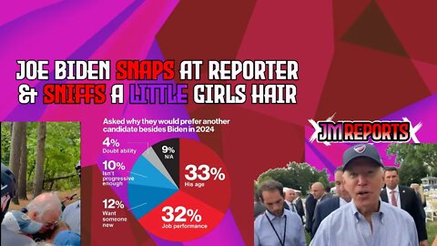 Joe Biden snaps at reporter saying 92% of democrats would vote for him & a little sniffs girls hair
