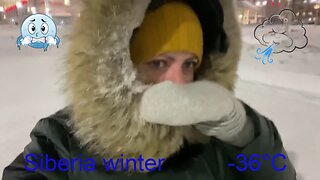 Cold stories | Norilsk | Siberia winter | -36°C | Woman | Piercing frosty wind | Frostbite cheeks