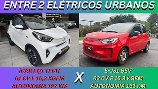 ENTRE 2 CARROS - CAOA CHERY iCAR X JAC E-JS1 - ECONOMIA, CONFORTO E AUTONOMIA PARA CIDADE