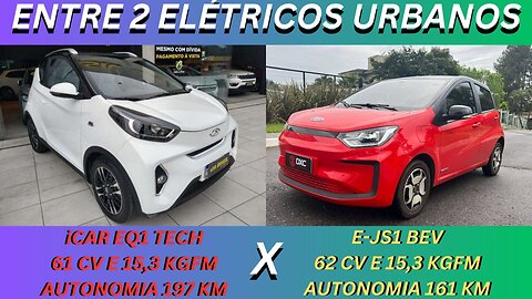 ENTRE 2 CARROS - CAOA CHERY iCAR X JAC E-JS1 - ECONOMIA, CONFORTO E AUTONOMIA PARA CIDADE